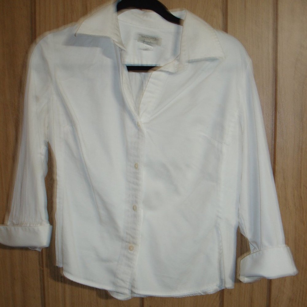 BANANA REPUBLIC WOMEN'S TAILORED SHIRT SIZE PETITE L